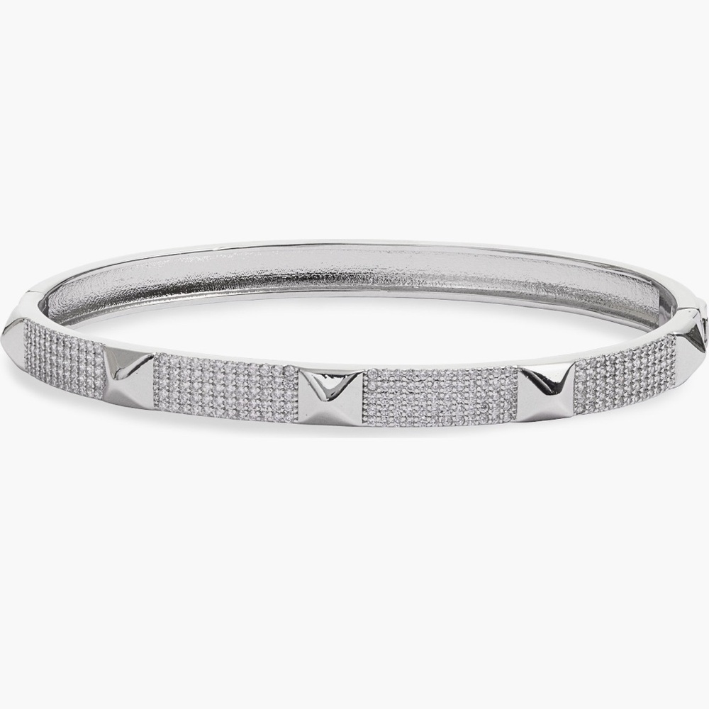 Shymi Sterling Silver Pave Studded 5 Row Bracelet